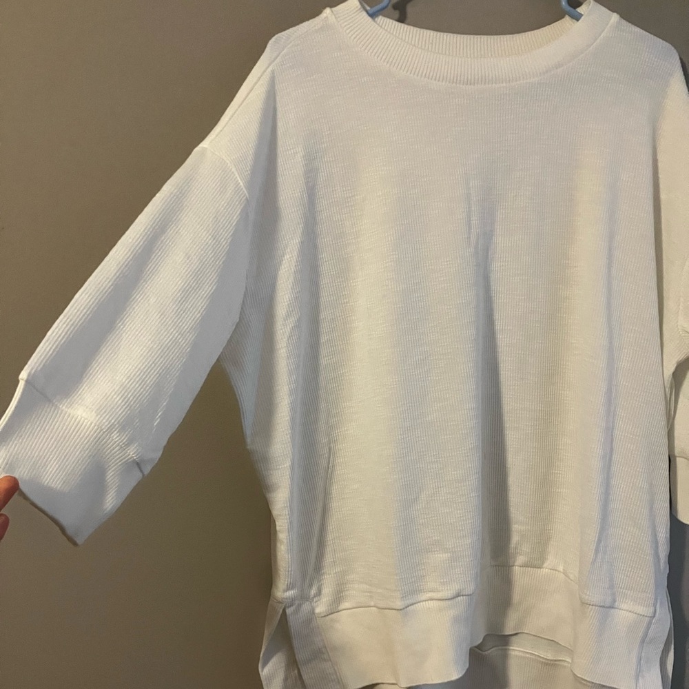 Fehrnvi and Polagram White Oversized sweater